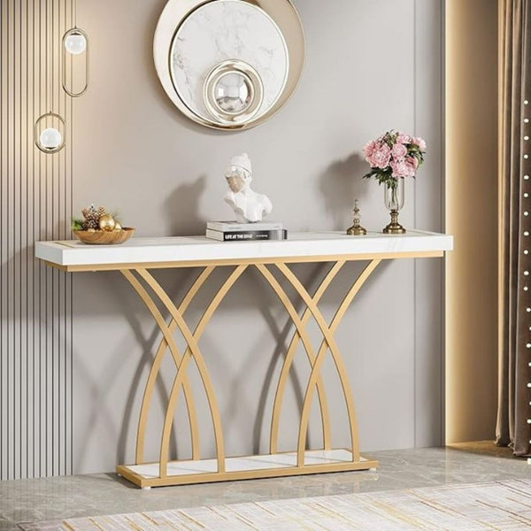 Modern New Double Design Console Table For Entryway Living Room