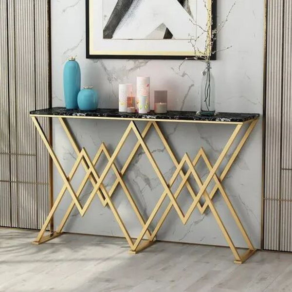 New Modern Design Console Table With Gold Finishing