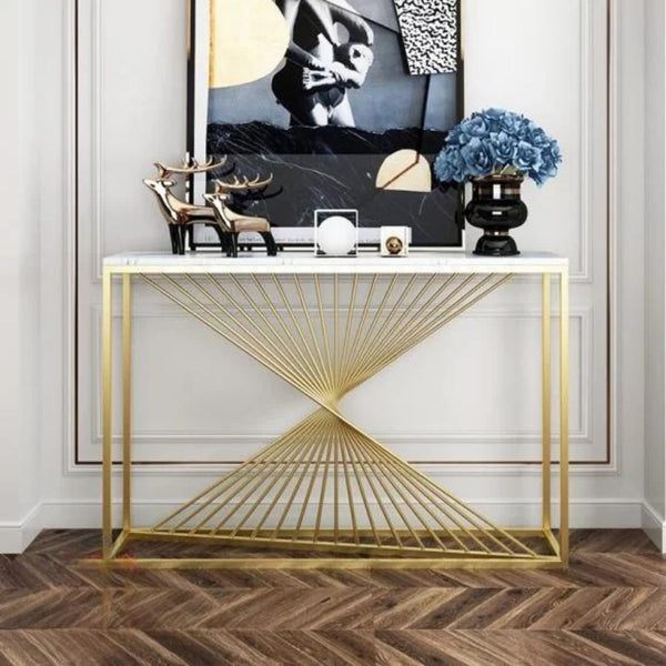 Luxury New Design Modern Console Table With Gold Finishing