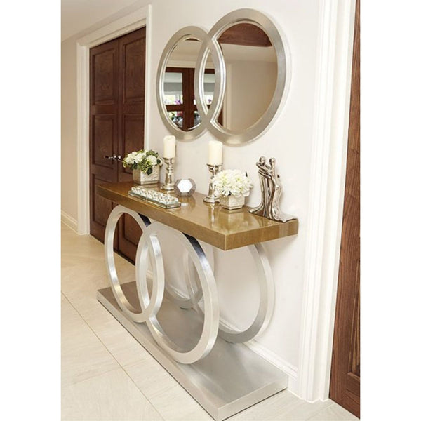 Luxury Modern Design Console Table With Spiral Stand Design