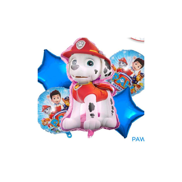 Paw Patrol Pack Of 5 Foil Party Balloons
