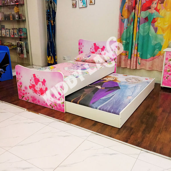 Floral Design Double  Bed For Kids
