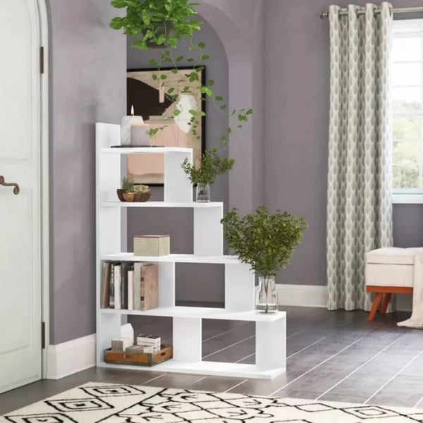 Step Storage Bookcase White