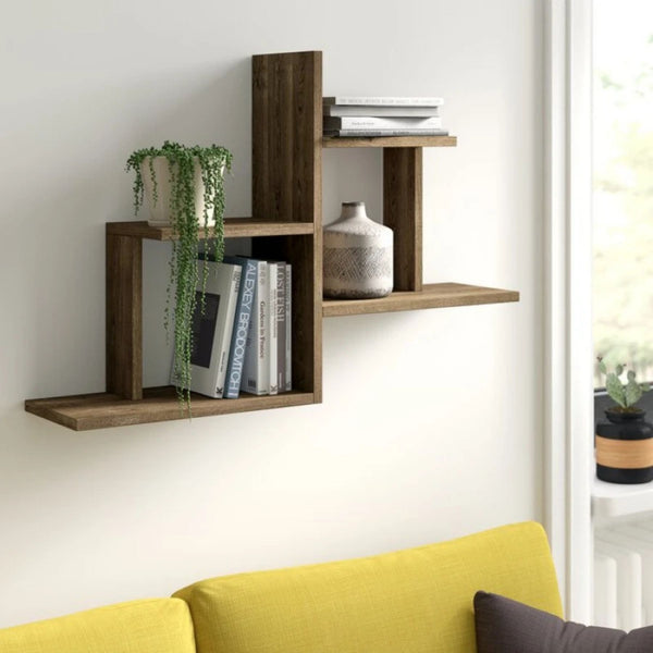 Rustic Brown DIY Wall Hanging Shelf