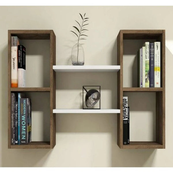 White & Brown Wall Hanging & Display Shelf