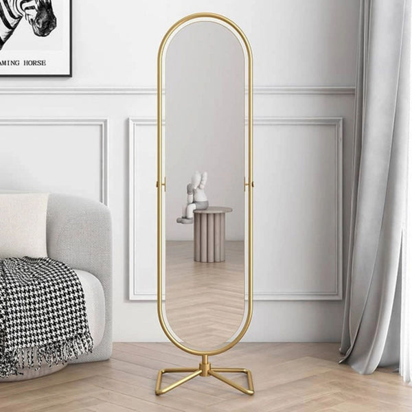 Modern Design Insha Oval Decorative Full Length Standing Floor Mirror