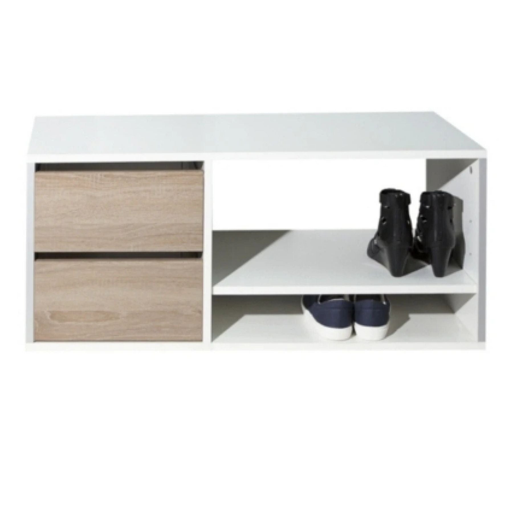 Two Shelf Boot Rack Two Drawer Two Shelf Shoe Rack
