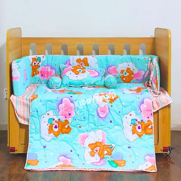 Cute Bears Set Of 5 Baby Bedding Set For Cot