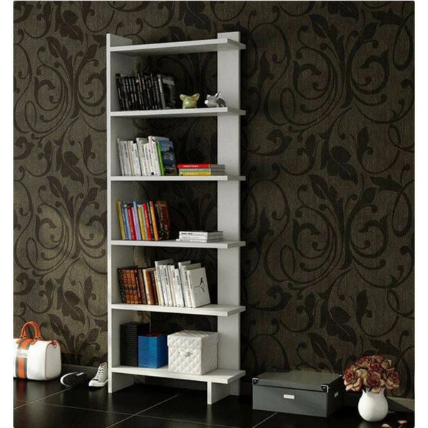Ladder Display Bookshelf White