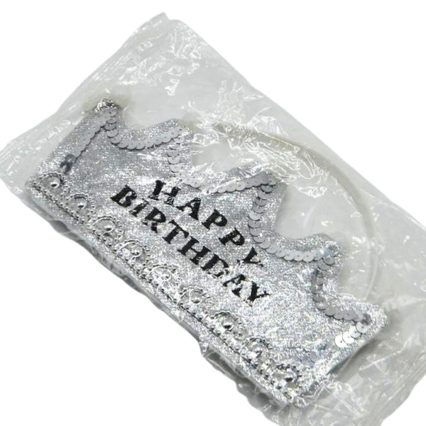 Silver Color Happy Birthday Cap