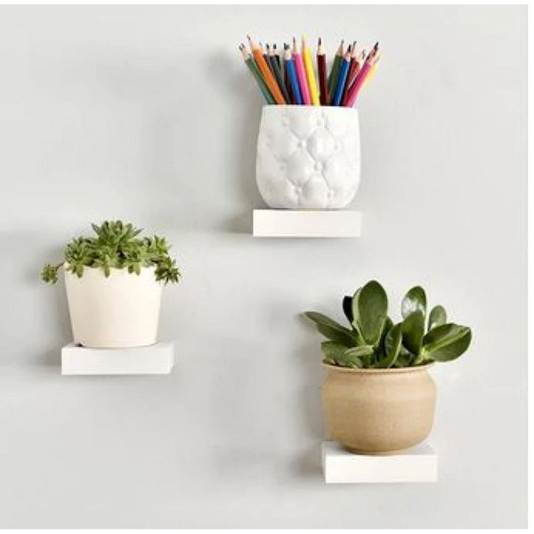 Wall Floating Shelf Set Three Piece White