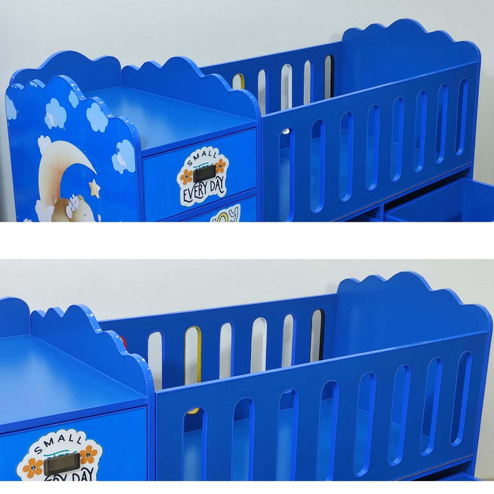 blue baby cot