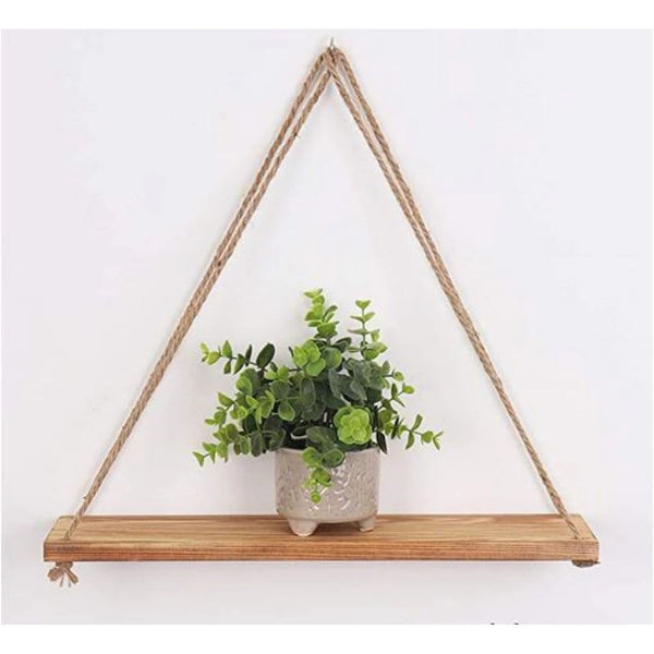 NATURAL DIY Tough Rope Hanging Shelf Light Brown