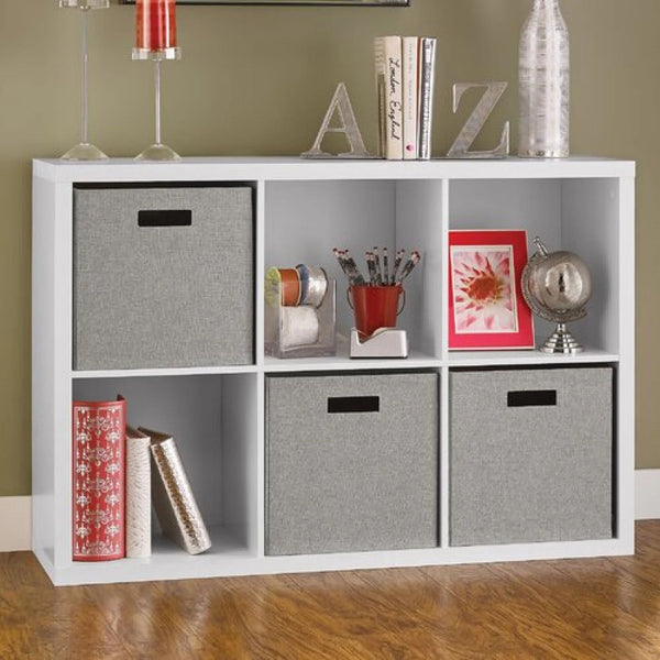 SIDEBY – Floor Shelf Six Compartments White