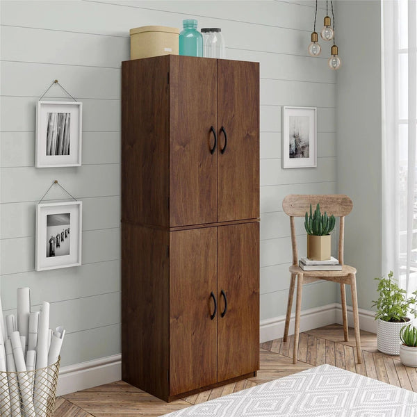 Brown Color Four Door Storage Cabinet
