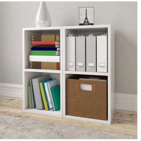 Four Cubic Square Floor Shelf White