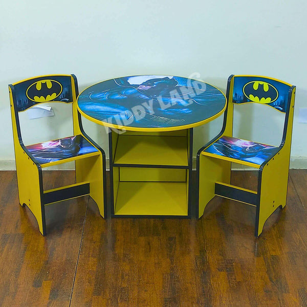 Beautiful Black And Yellow Round Study Table For Kids