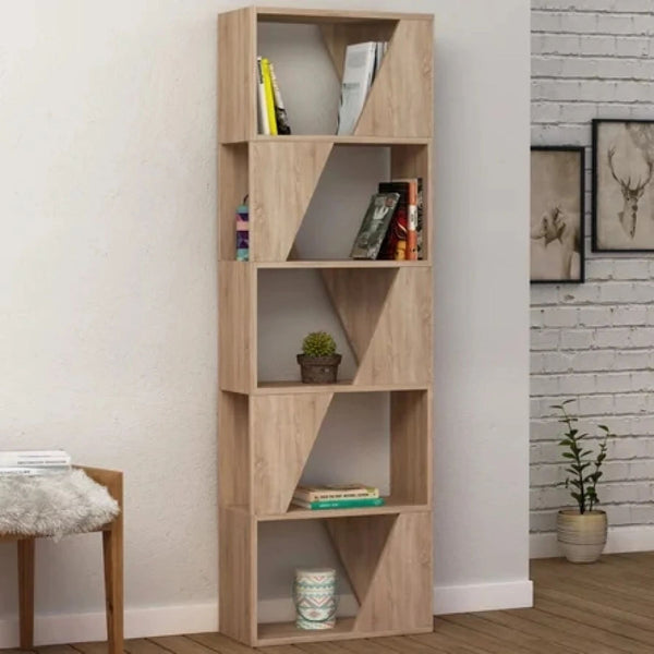 Light Wood  Slanted Bookcase
