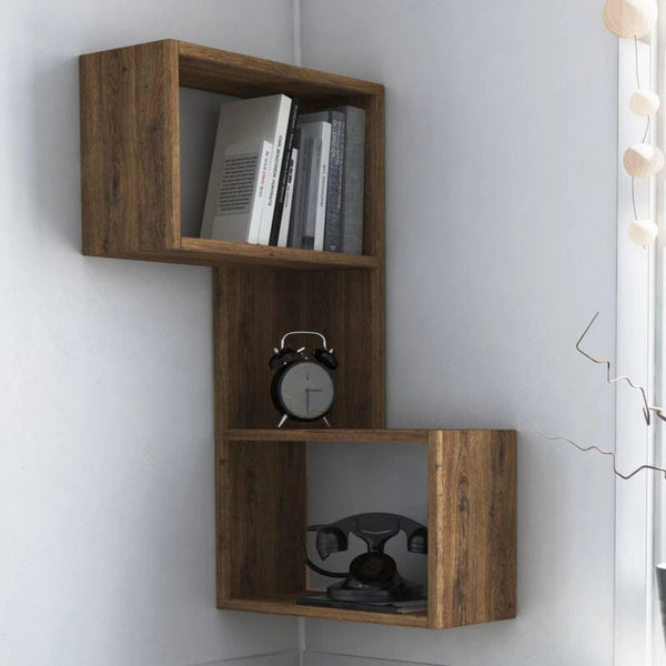 Brown Wall Hanging & Display Corner Shelf