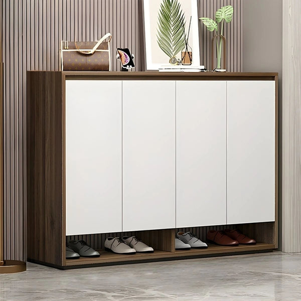 Dual Tone Four Door Shoe Cabinet