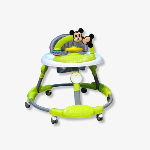 Mickey Minnie Green Color Baby Walker