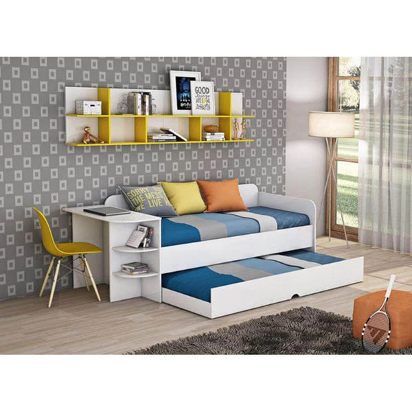 Beautiful Design Double Bed With Study Table