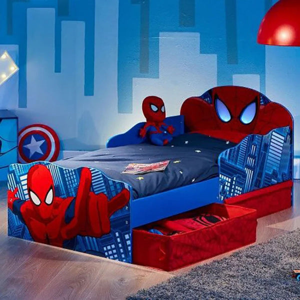 Spiderman Theme Bed With Drawers For Kids