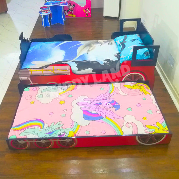 Train Shape Double bed For Kids