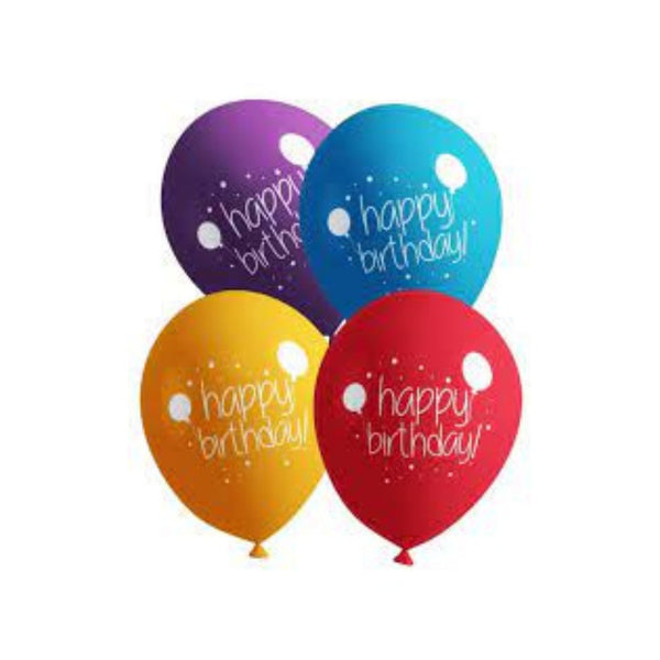 Happy Birthday Print Balloon Pack of 100