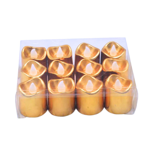 Smokeless Golden Led Light Candle