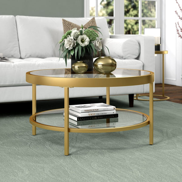 Modern Two Tiered Henn & Hart Alexis Design Coffee Table