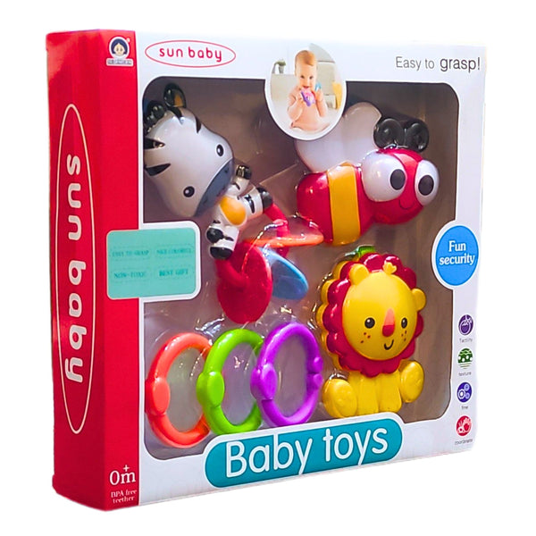 Cute Little Monkey Shape Baby Rattle Toy Set