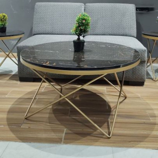 Versatile Elegance Design Coffee Table With On Black Top
