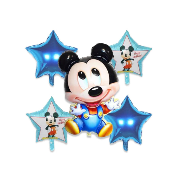 Mickey Mouse Theme 5 in 1 Foil Ballons