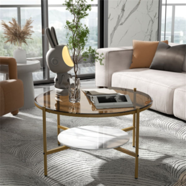 Modern Artloge Design 2 Tier Round Coffee Table Best For Sofa Side