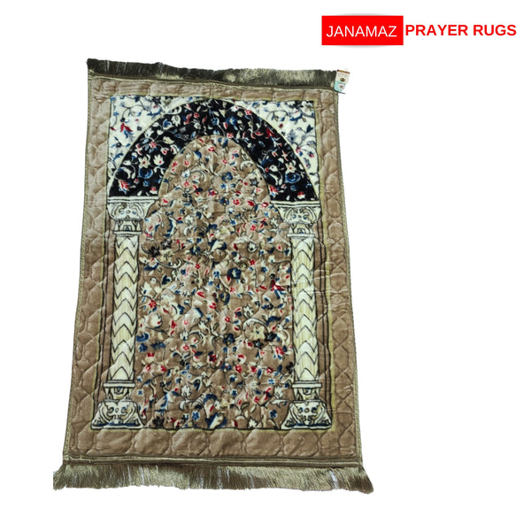 Beautiful Mehrab Desgin Foam Print Embossed Prayer Mat