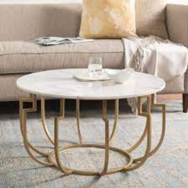 Surya Hendrix Modern Design Coffee Table With Gold Finishing