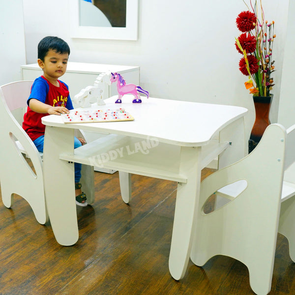 Beautiful Design 2 layer Study Table With two Chairs