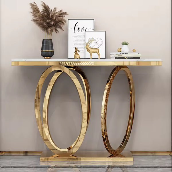 Luxury O Shape Design Console Table For Living Room