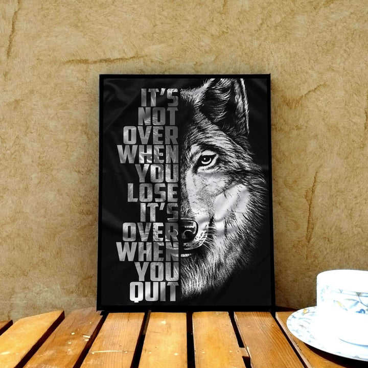 9"X12"Never Quit Inspirational Wooden Wall Hanging Frame