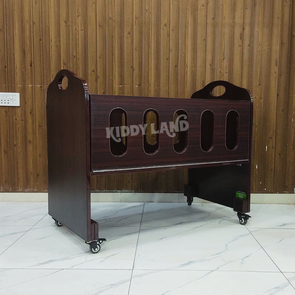 Brown Front Opening Wooden Baby Cot – Kiddylandpk