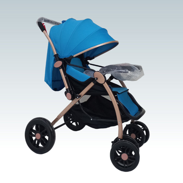 High Quality Baby Pram With Food Tray-Blue