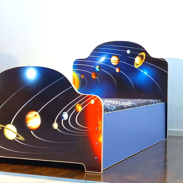 Galaxy Theme Bed For Boys, Wooden Bed