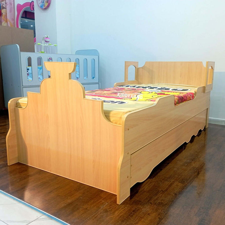 Beautiful Train Design Wooden Colour Double Bed Which Can Be Converted into Single Bed.