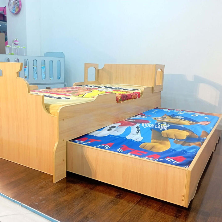 Beautiful Train Design Wooden Colour Double Bed Which Can Be Converted into Single Bed.