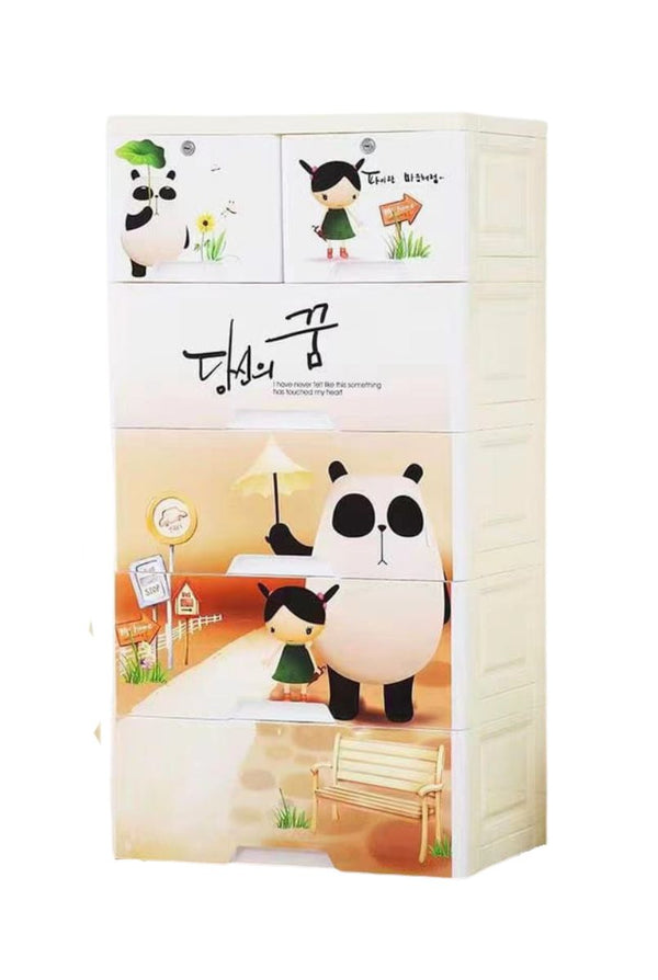 Beautiful Panda 5 Layer Plastic Cabinet