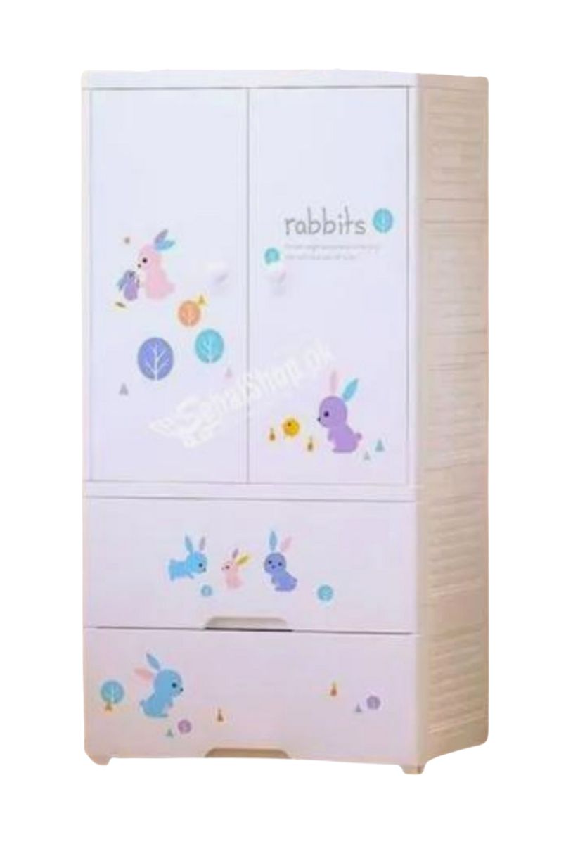 2 Door Rabbit Rabbit Two Door Beautiful Design Kids Plastic Drawer